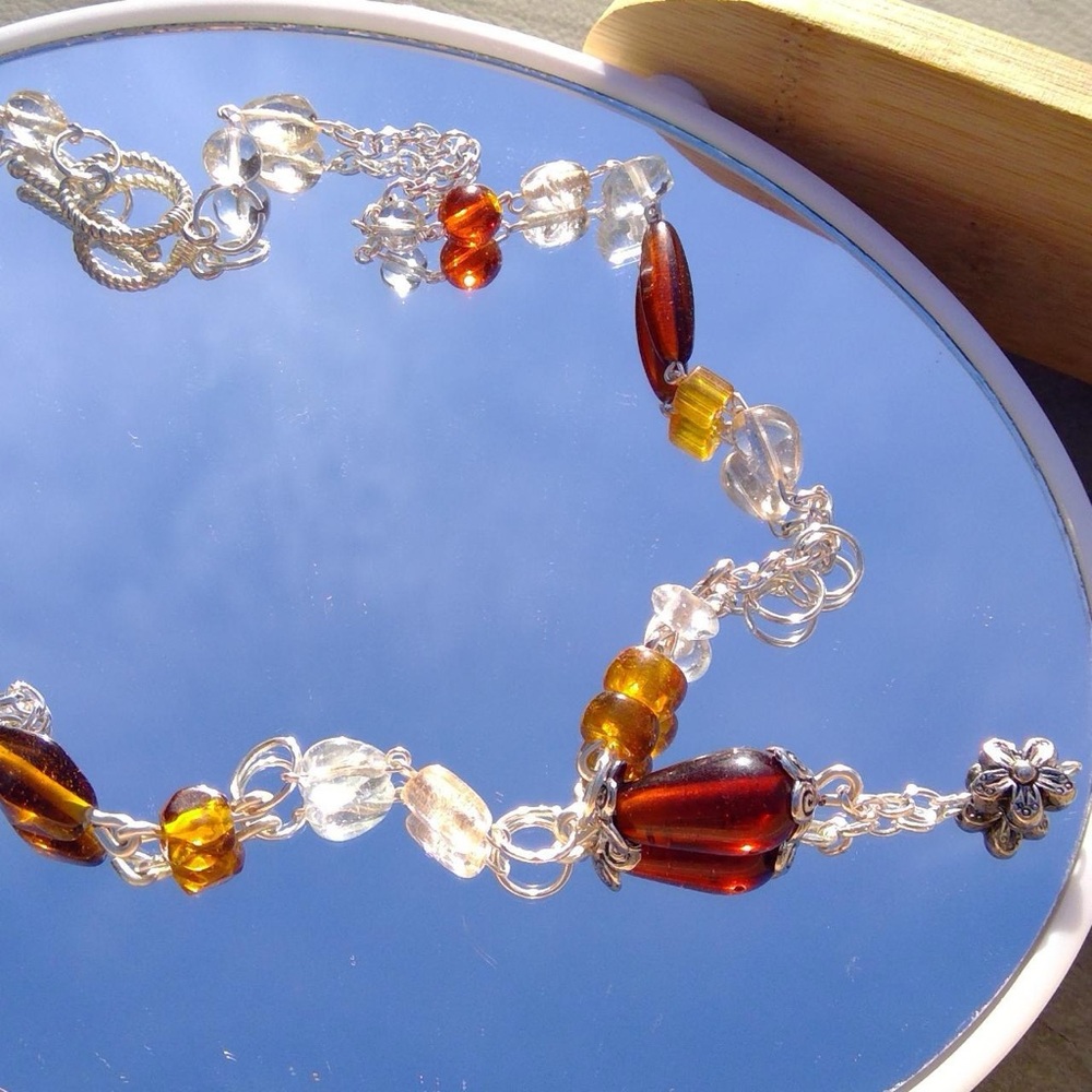 Glass Bead Funky Necklace